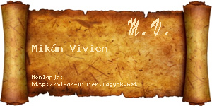 Mikán Vivien névjegykártya